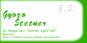 gyozo stetner business card